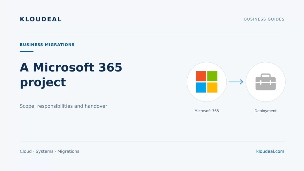 Microsoft 365 migration services for businesses — Kloudeal editorial illustration