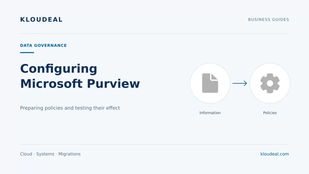 Configuring Microsoft Purview: a deployment guide — Kloudeal editorial illustration